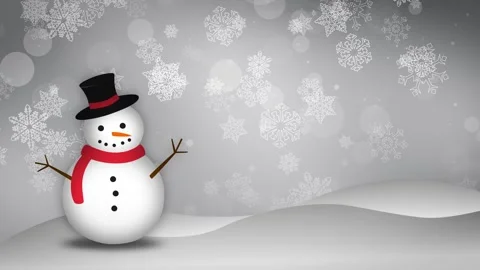 Christmas Snowman Background Stock Footage 317840304