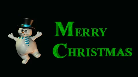 Christmas snowman Stock Footage 973805