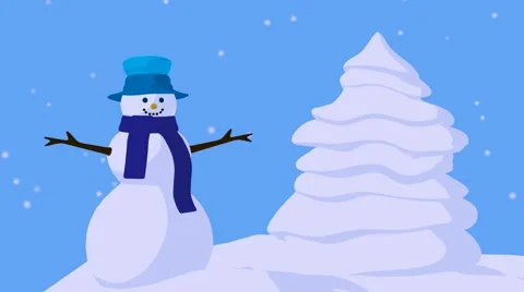 Christmas snowman Stock Footage 993625