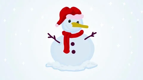 Christmas snowman Stock Footage 252404334