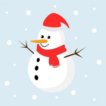 Christmas snowman icon vector Illustrazione stock