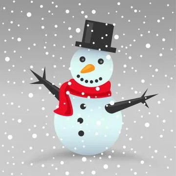 Christmas snowman Stock Illustration