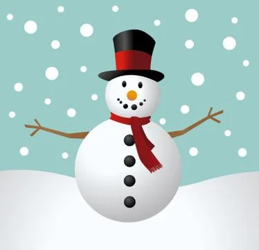 Christmas Snowman Illustrazione stock