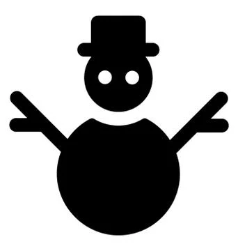 Christmas Snowman Vector Stock Illustration