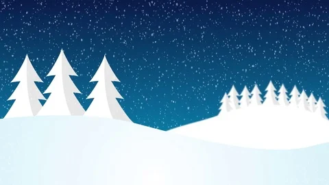 Christmas snowscape tree moving in wind with room for text graphics and logos 스톡 동영상 78229843