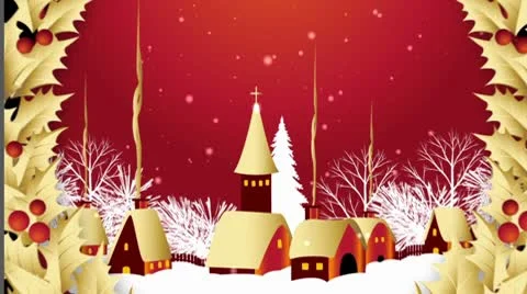 Christmas Snowy Scene After Effects Template Stock After Effects