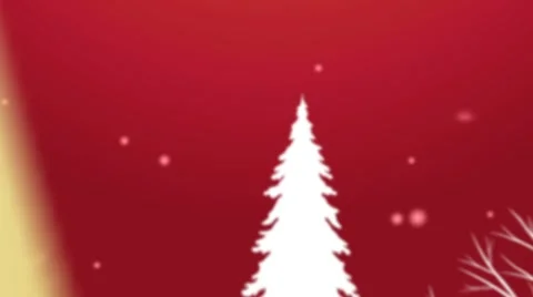 Christmas Snowy Scene HD Background Stock Footage