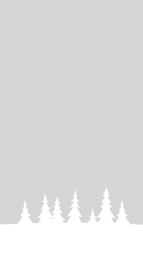 Christmas snowy trees in wind with big copy space loop vertical animation Stock Footage 345522982