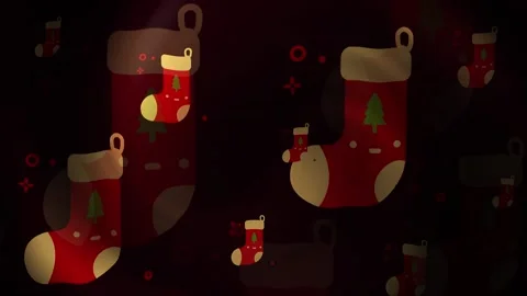 Christmas Sock Background Loop Stock Footage 309497414