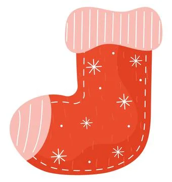 Christmas sock design Stock Illustration