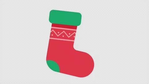 Christmas Sock Icon Video stock 205037863