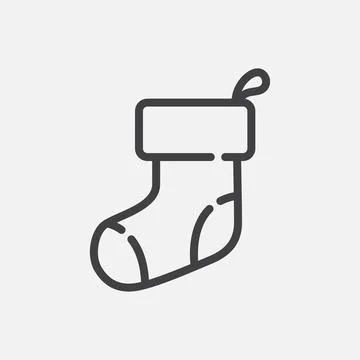 Christmas sock icon Stock Illustration