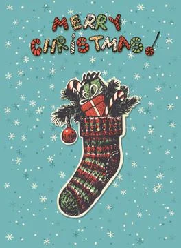 Christmas sock Stock Illustration