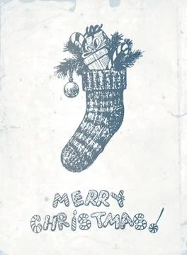 Christmas sock Stock Illustration