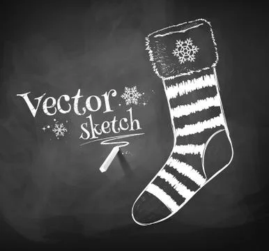 Christmas sock Stock Illustration