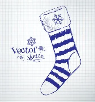 Christmas sock Stock Illustration