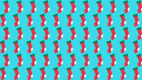Christmas Sock Pattern Background Stock Footage 323077742
