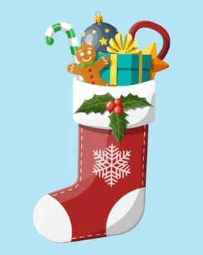 Christmas sock stocking Stock Illustration