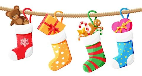 Christmas sock stocking イラスト素材