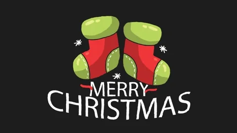 Christmas socks Alpha Channel Video stock 329561605