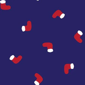 Christmas Socks Holiday seamless pattern background Stock Illustration