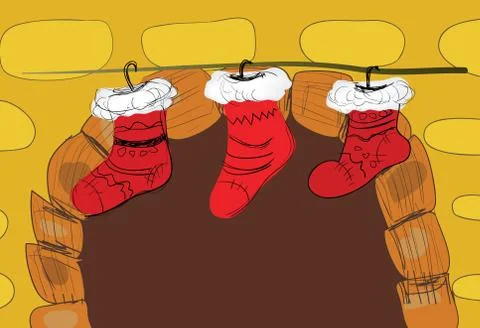Christmas socks Stock Illustration