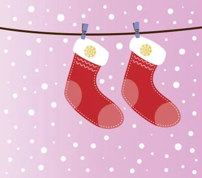 Christmas socks. Stock Illustration