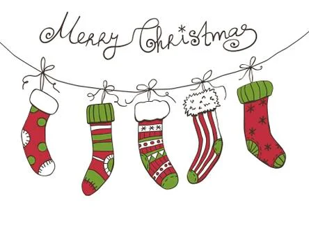 Christmas socks Stock Illustration