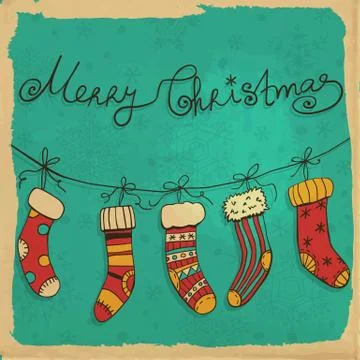 Christmas socks Stock Illustration