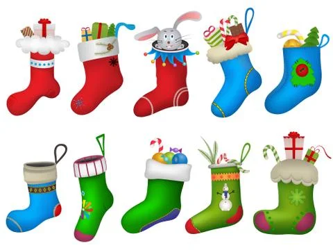 Christmas socks Stock Illustration