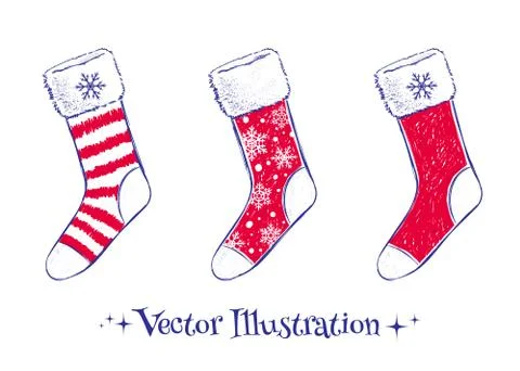 Christmas socks Stock Illustration