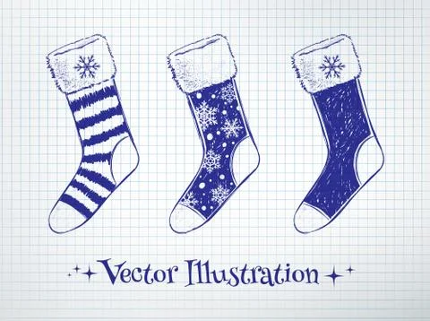 Christmas socks Stock Illustration