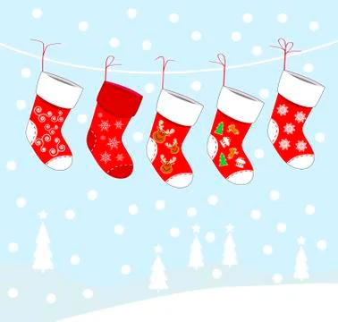 Christmas socks Stock Illustration
