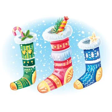Christmas socks Stock Illustration