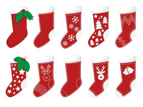 Christmas socks vector Illustrazione stock