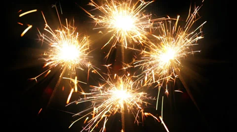 Christmas sparklers Stock Footage 35571285