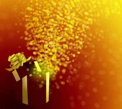 Christmas Sparkling Gift Background Stock Illustration