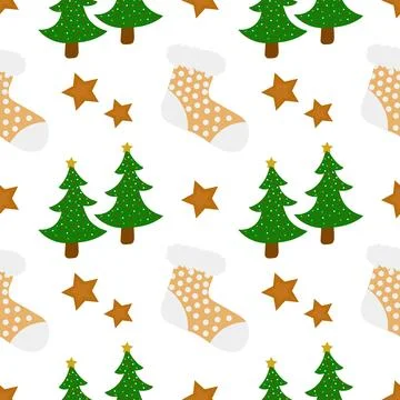 Christmas special seamless pattern free version Stock Illustration