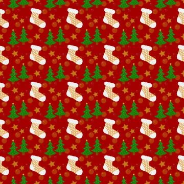 Christmas special seamless pattern Stock Illustration