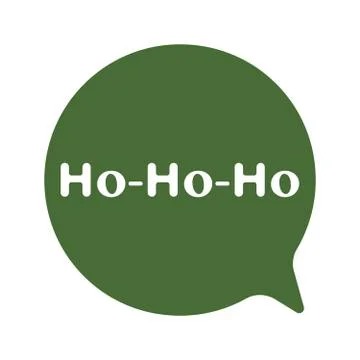 Christmas speech bubble with ho ho ho icon vector, filled flat sign, solid Stock Illustration