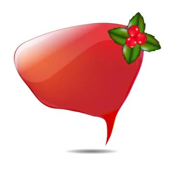 Christmas speech bubble Stock Illustration