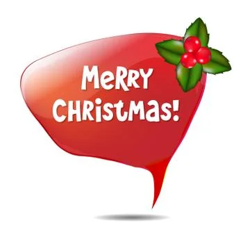 Christmas speech bubble Stock Illustration