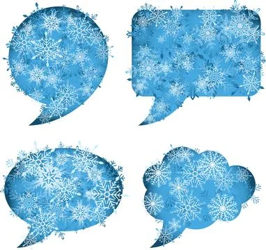 Christmas Speech Bubbles Stock Illustration