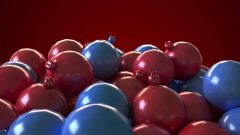 Christmas sphere ornaments rotating Stock Footage 166626947