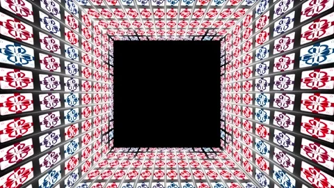 Christmas square animation with cube template for logo backgorund. Holiday d Stock Footage 246681571