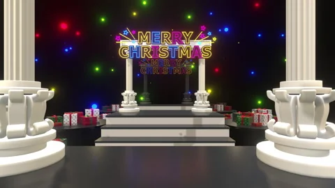 Christmas Stair Background Stock-Footage 292109702