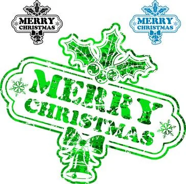 Christmas Stamp Stock Illustration