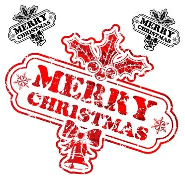 Christmas Stamp Stock Illustration