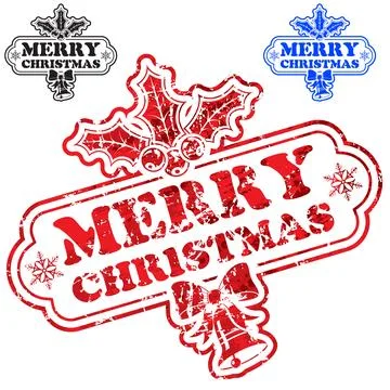 Christmas Stamp Stock Illustration
