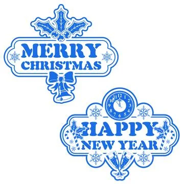 Christmas Stamp Stock Illustration